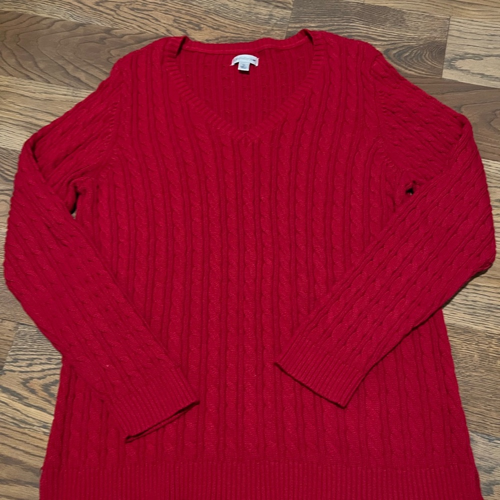 Croft & Barrow Vibrant Red Pullover